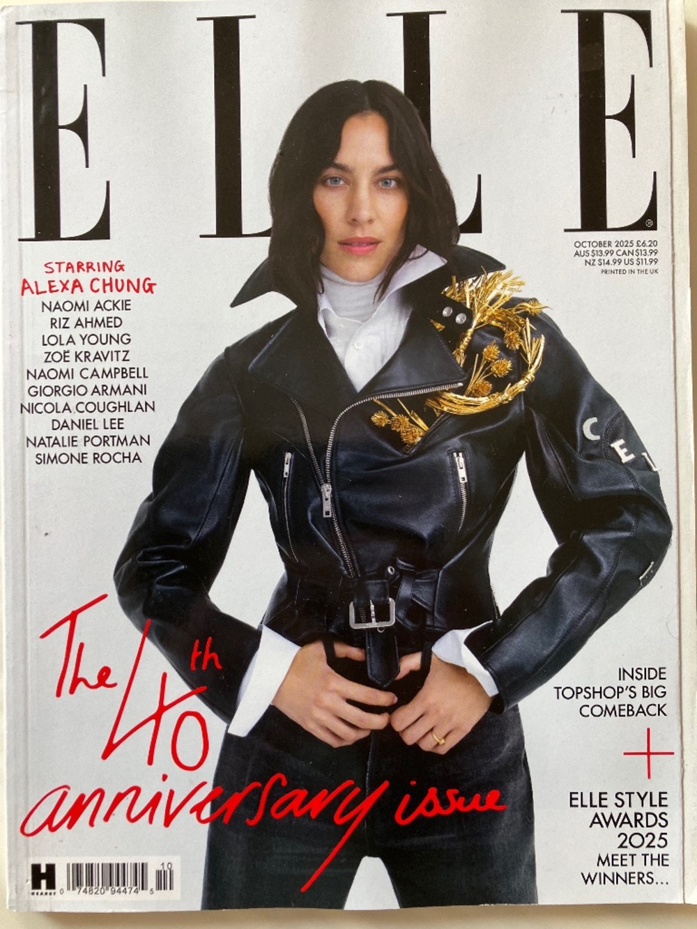 Elle UK Edition October 2025 Alexa Chung Cover